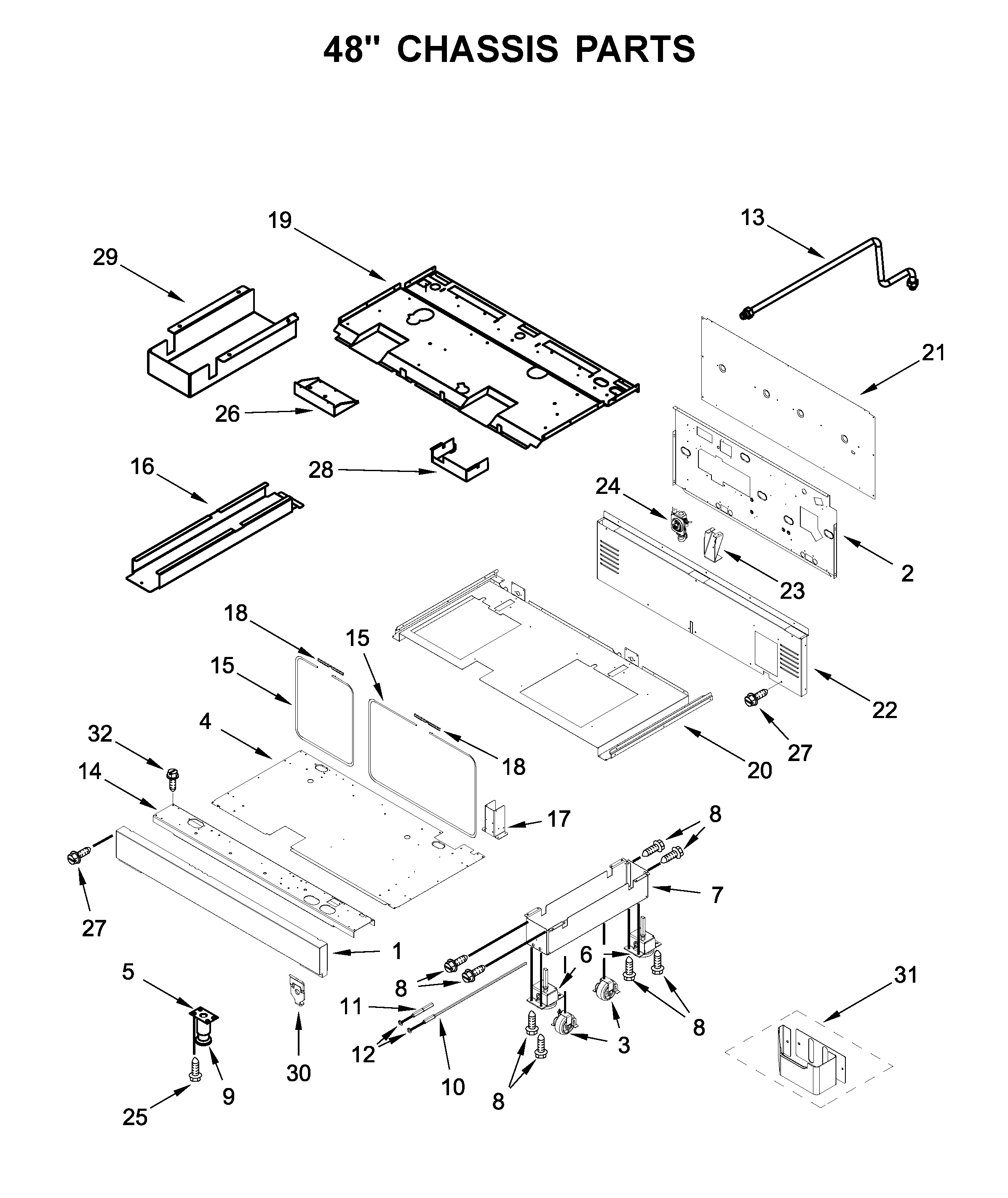 48" chassis parts