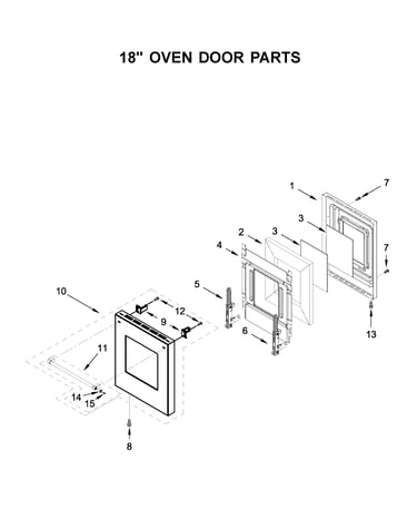 18" oven door parts