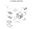KitchenAid KFDC558JSC00 30" internal oven parts diagram