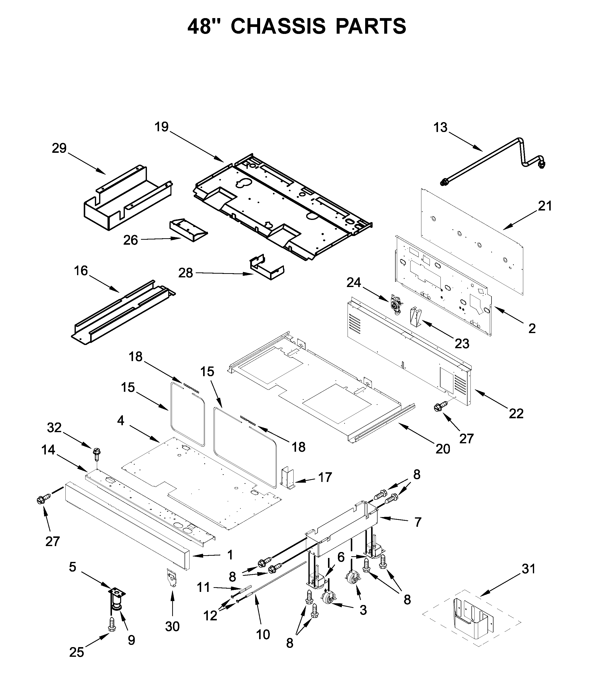 48" CHASSIS PARTS