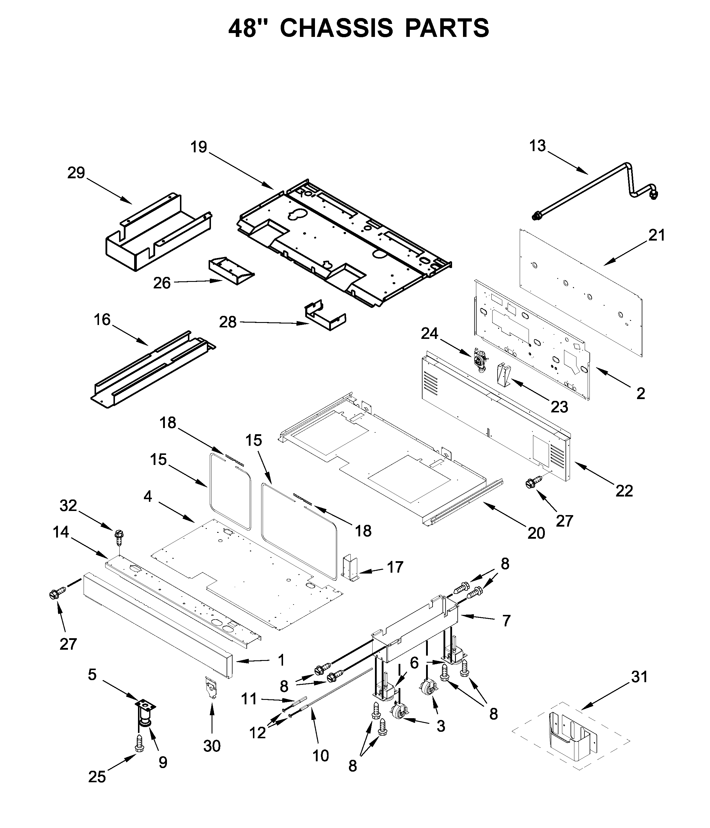 48" CHASSIS PARTS