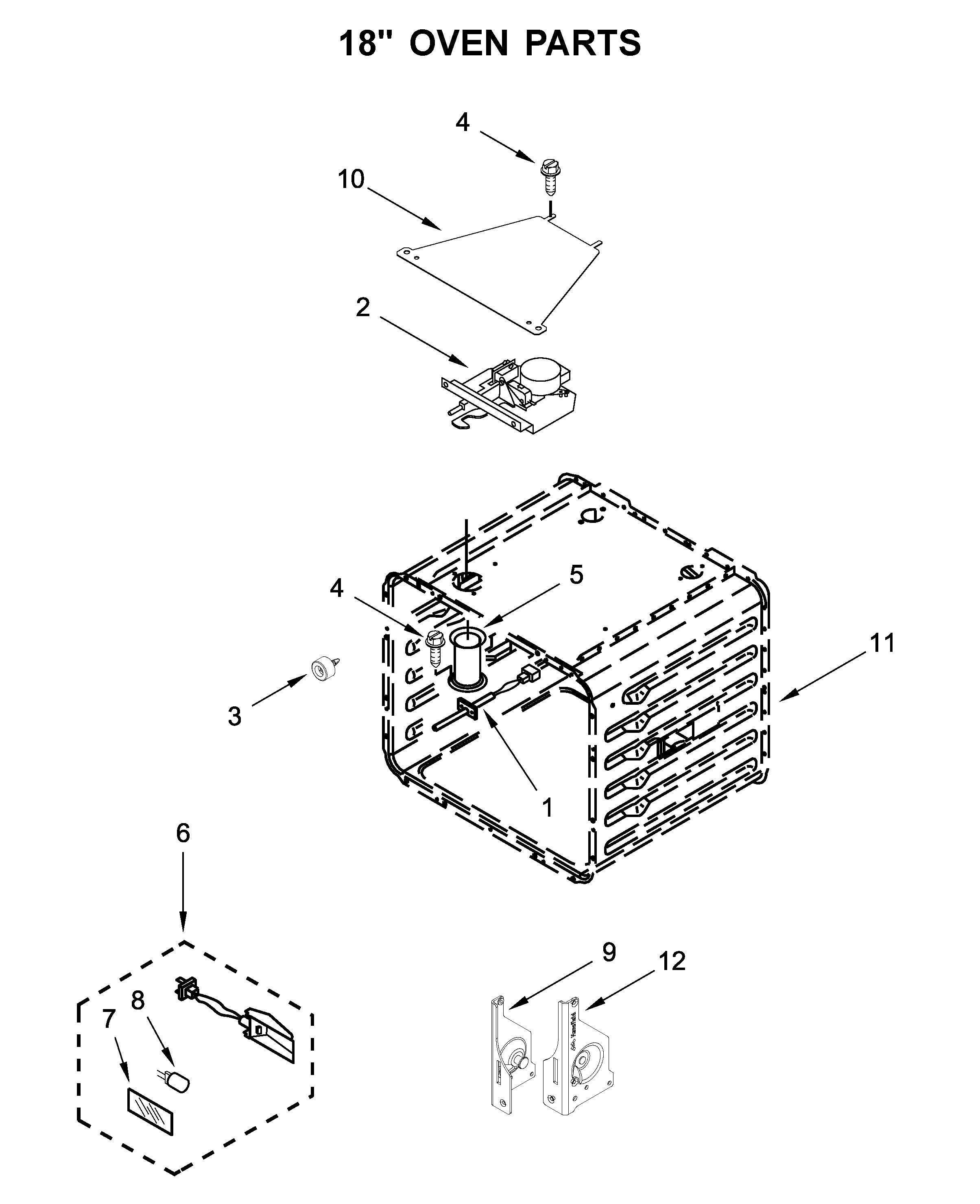 18" OVEN PARTS