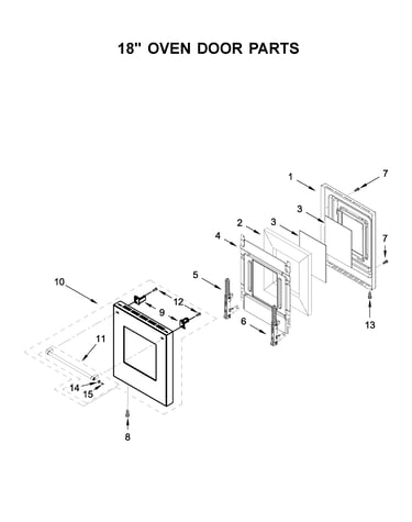 18" oven door parts