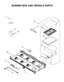 Burner box and griddle parts