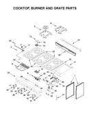 Cooktop, burner and grate parts