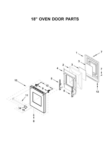18" oven door parts
