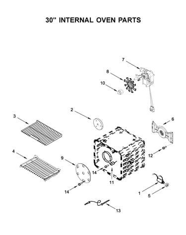30" internal oven parts