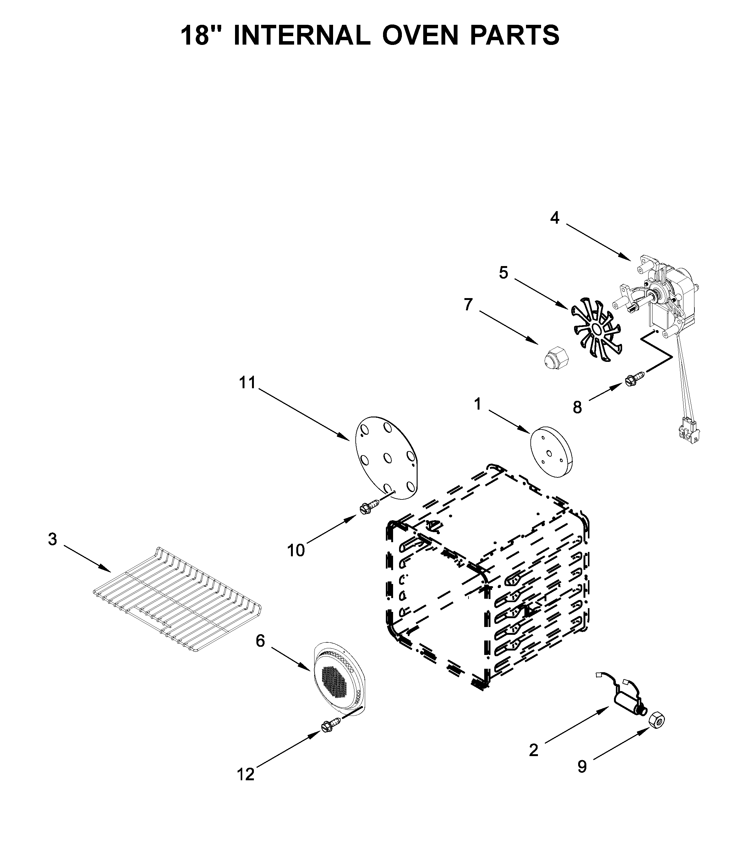 18" INTERNAL OVEN PARTS