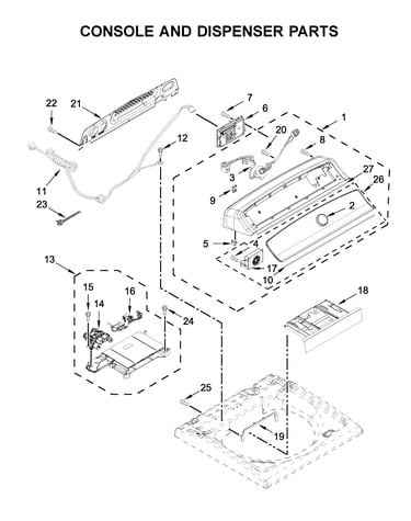 Console and dispenser parts