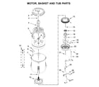 Maytag MVWB765FC4 motor, basket and tub parts diagram
