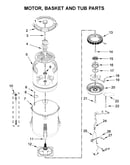 Motor, basket and tub parts