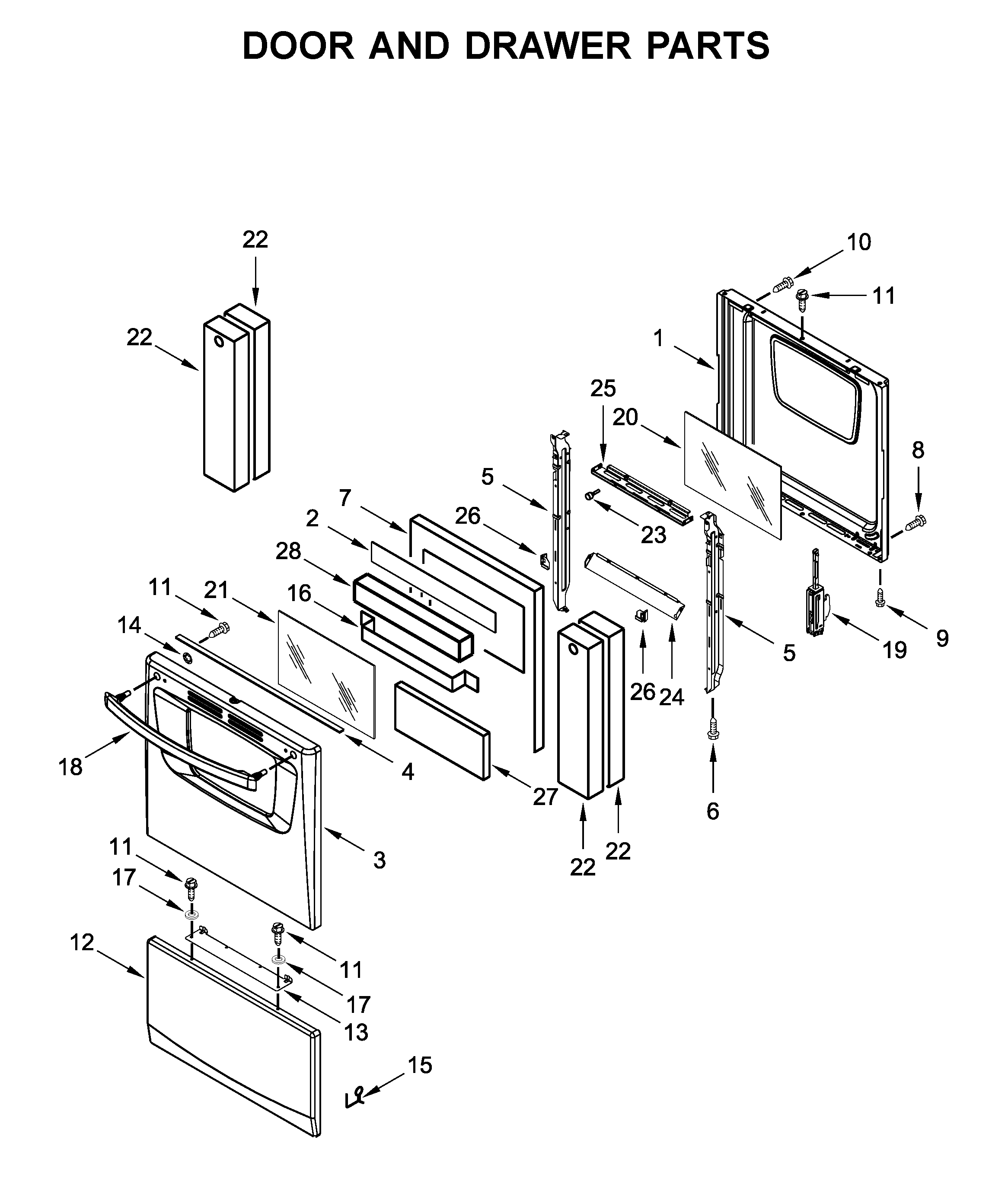 Door and drawer parts
