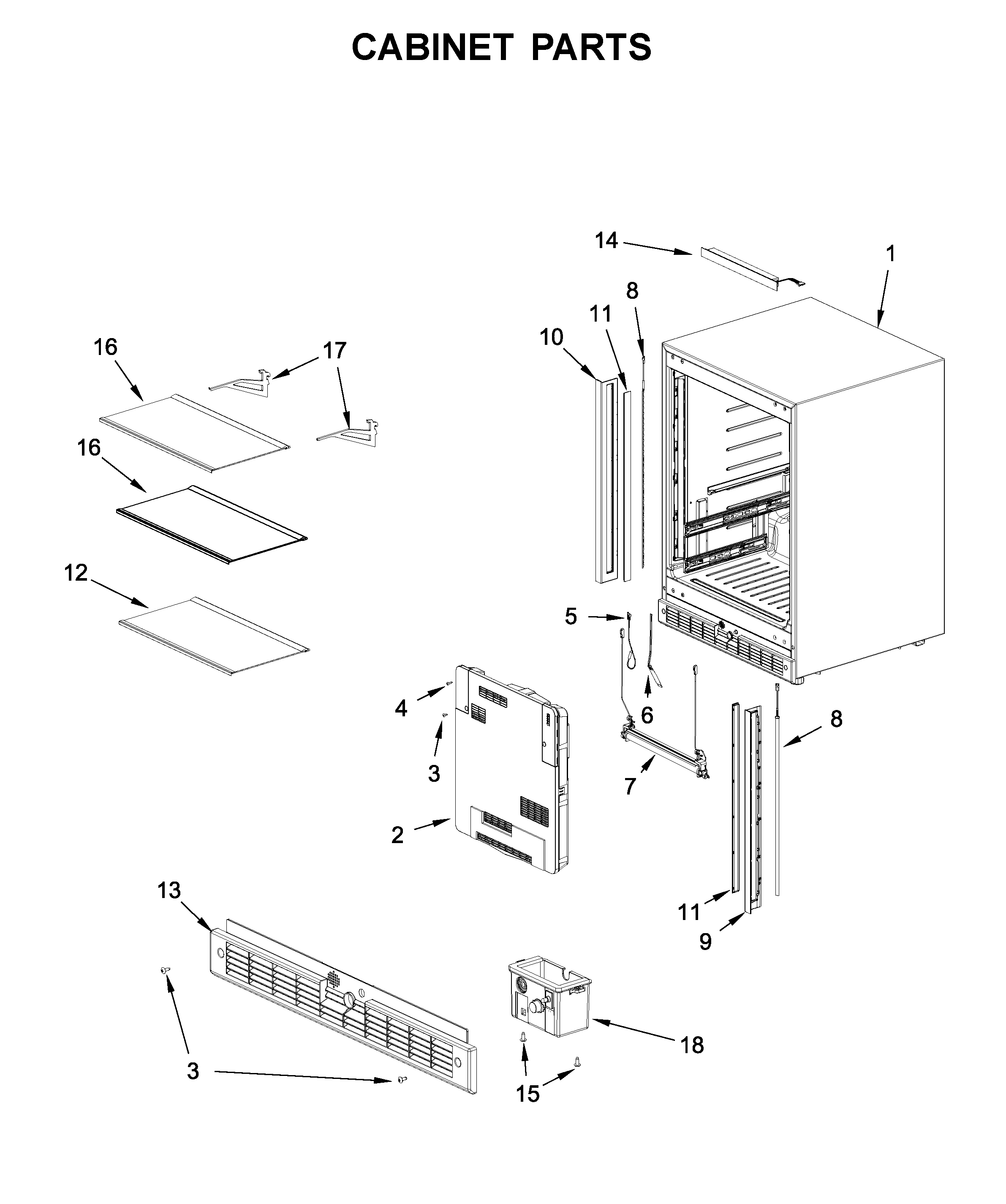 Cabinet parts