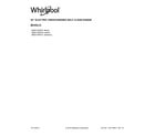 Whirlpool WEE510S0FW1 cover sheet diagram