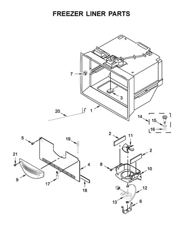 Freezer liner parts