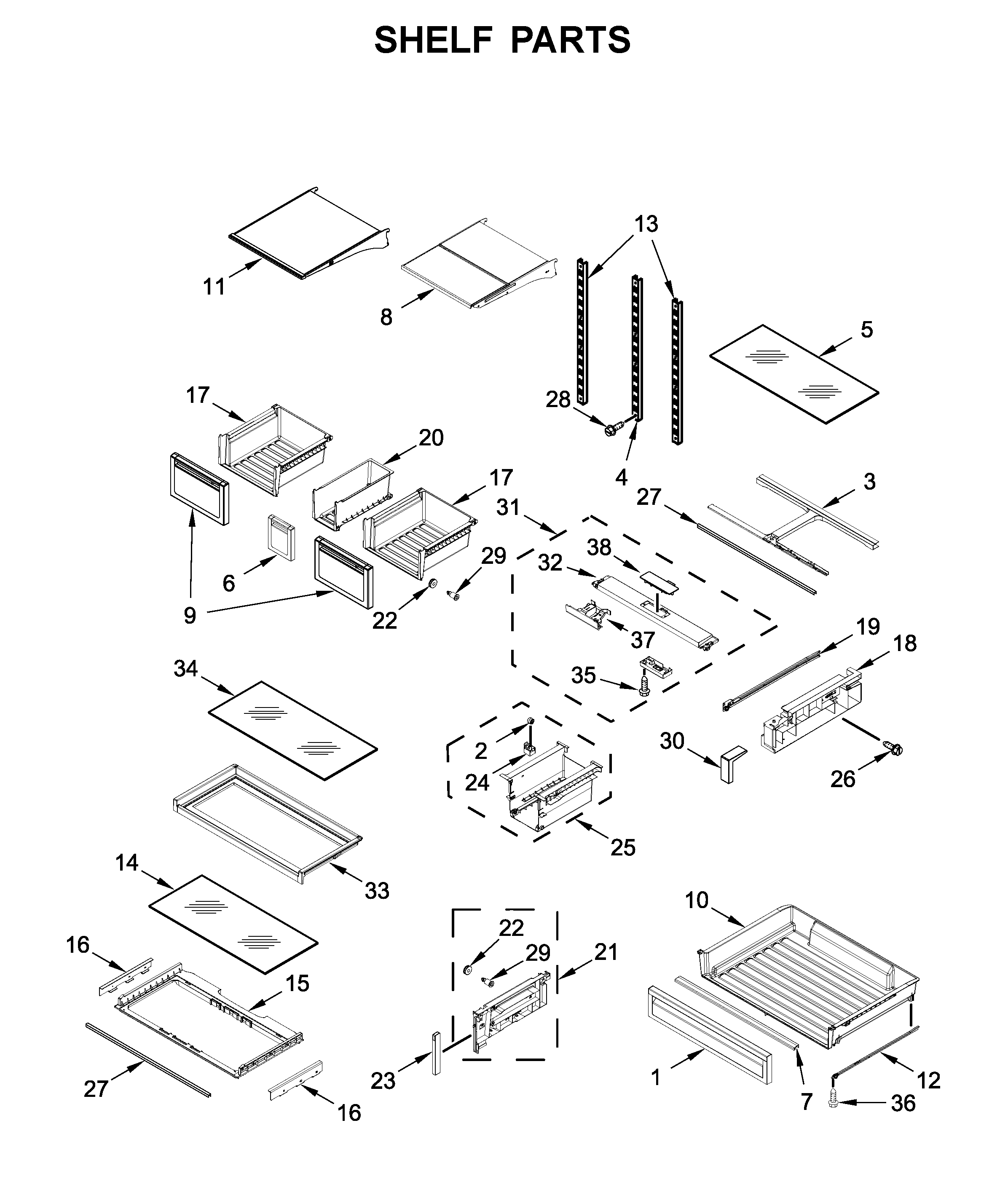 Shelf parts