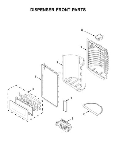 Dispenser front parts