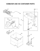 Icemaker and ice container parts