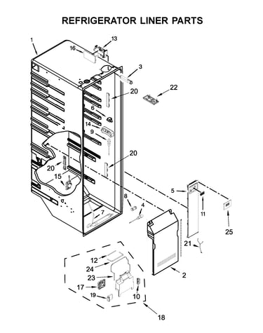 Refrigerator liner parts