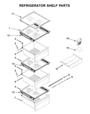 Refrigerator shelf parts