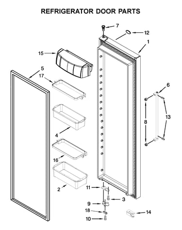 Refrigerator door parts