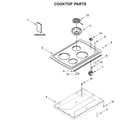 Whirlpool WCC31430AW03 cooktop parts diagram