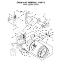 Whirlpool 7MWED2040JM0 drum and internal parts diagram