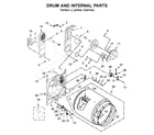 Whirlpool 7MWED2040JM0 drum and internal parts diagram