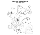 Whirlpool 7MWED1730JQ0 drum and internal parts diagram