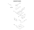 Whirlpool RCS2012RS10 cooktop parts diagram