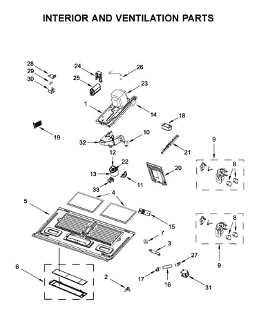 Interior and ventilation parts