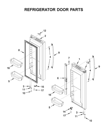 Refrigerator door parts
