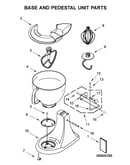 Base and pedestal unit parts