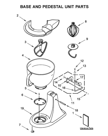 Base and pedestal unit parts