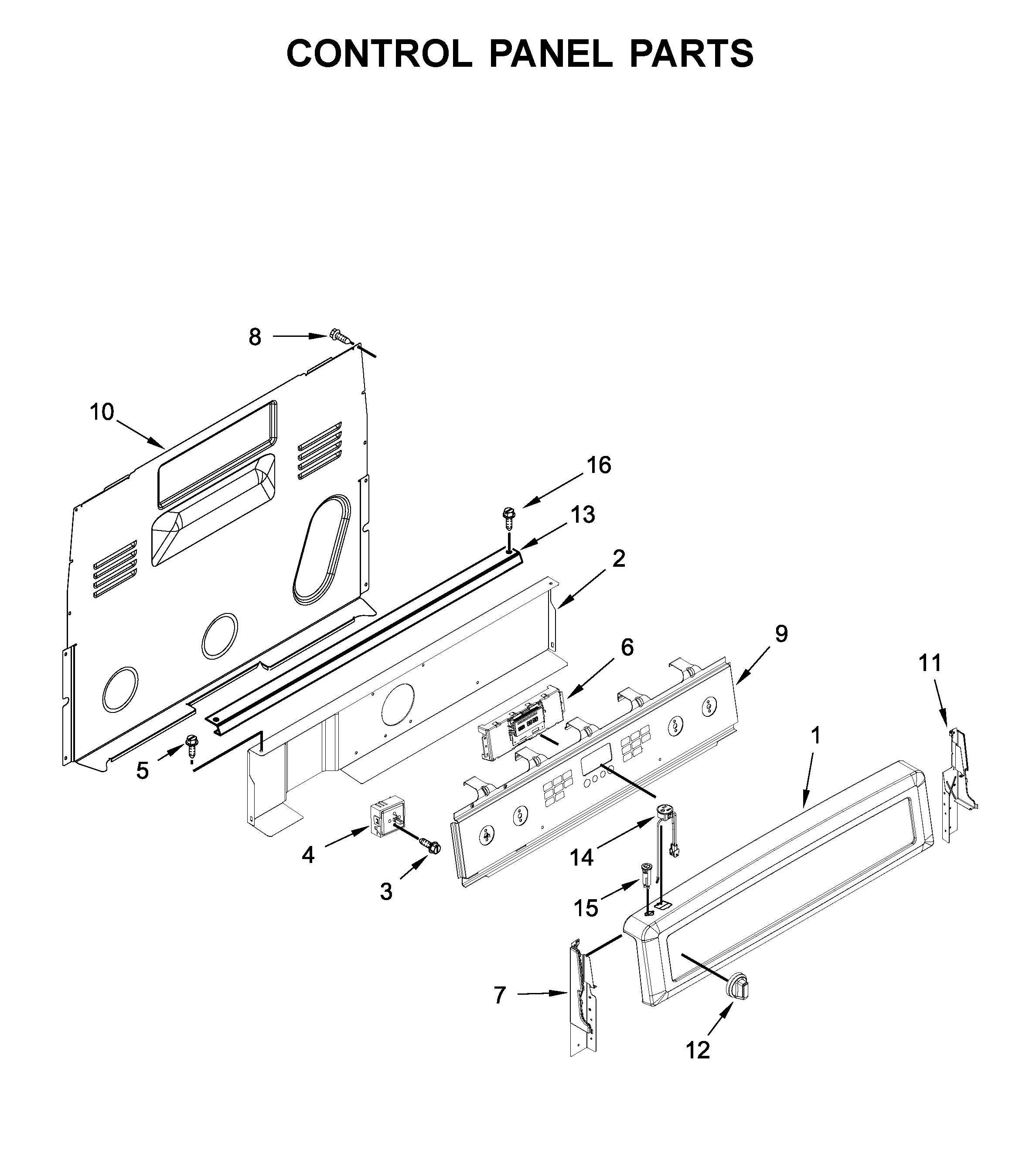 Control panel parts