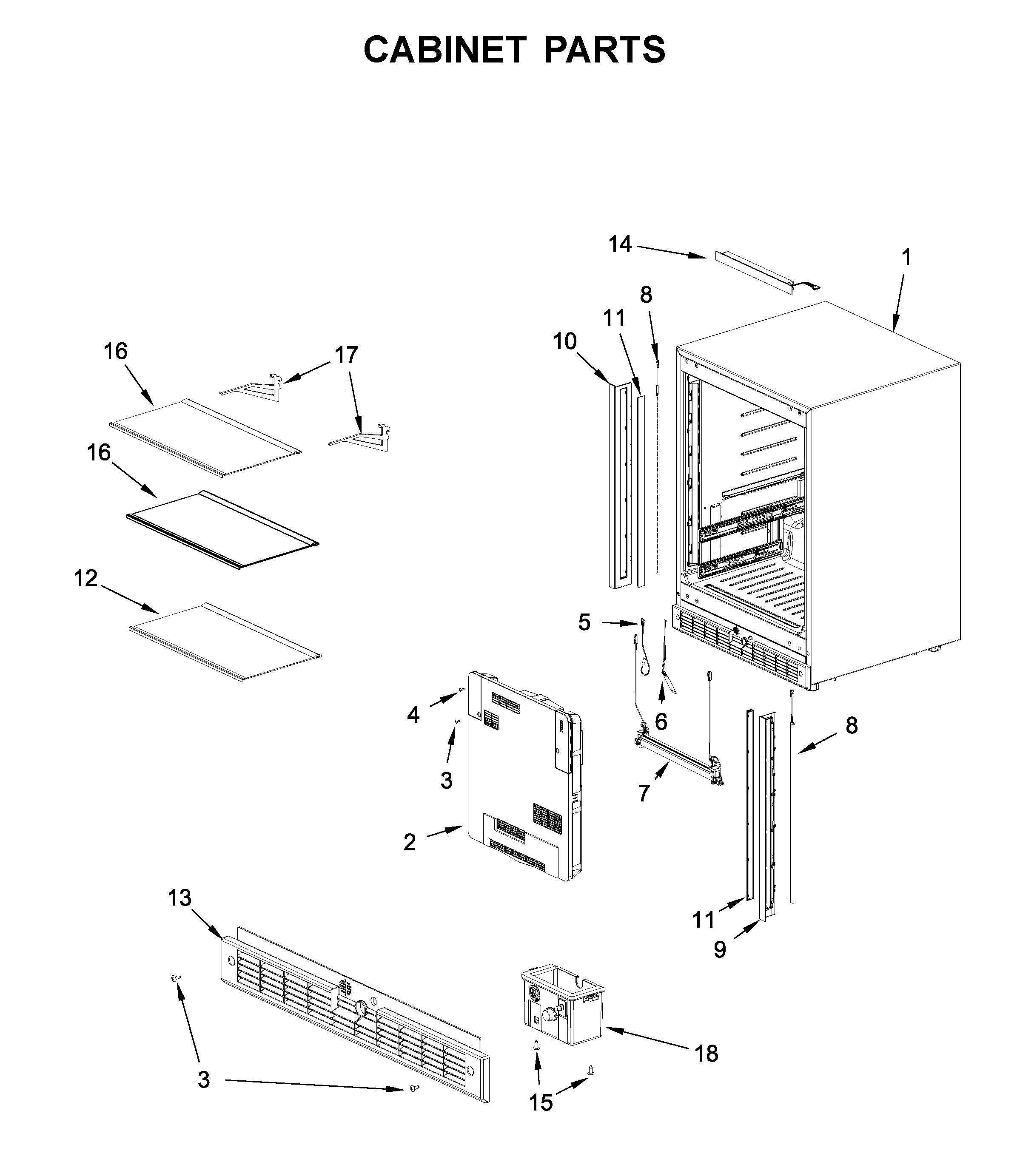 Cabinet parts