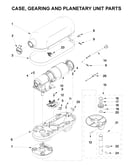 Case, gearing and planetary unit parts