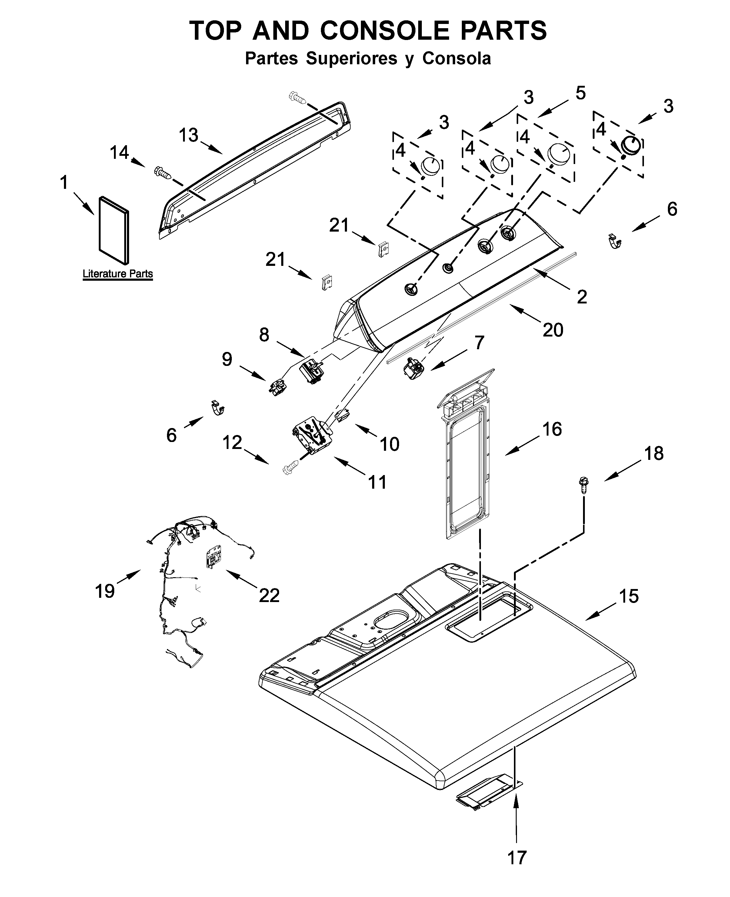 Top and console parts