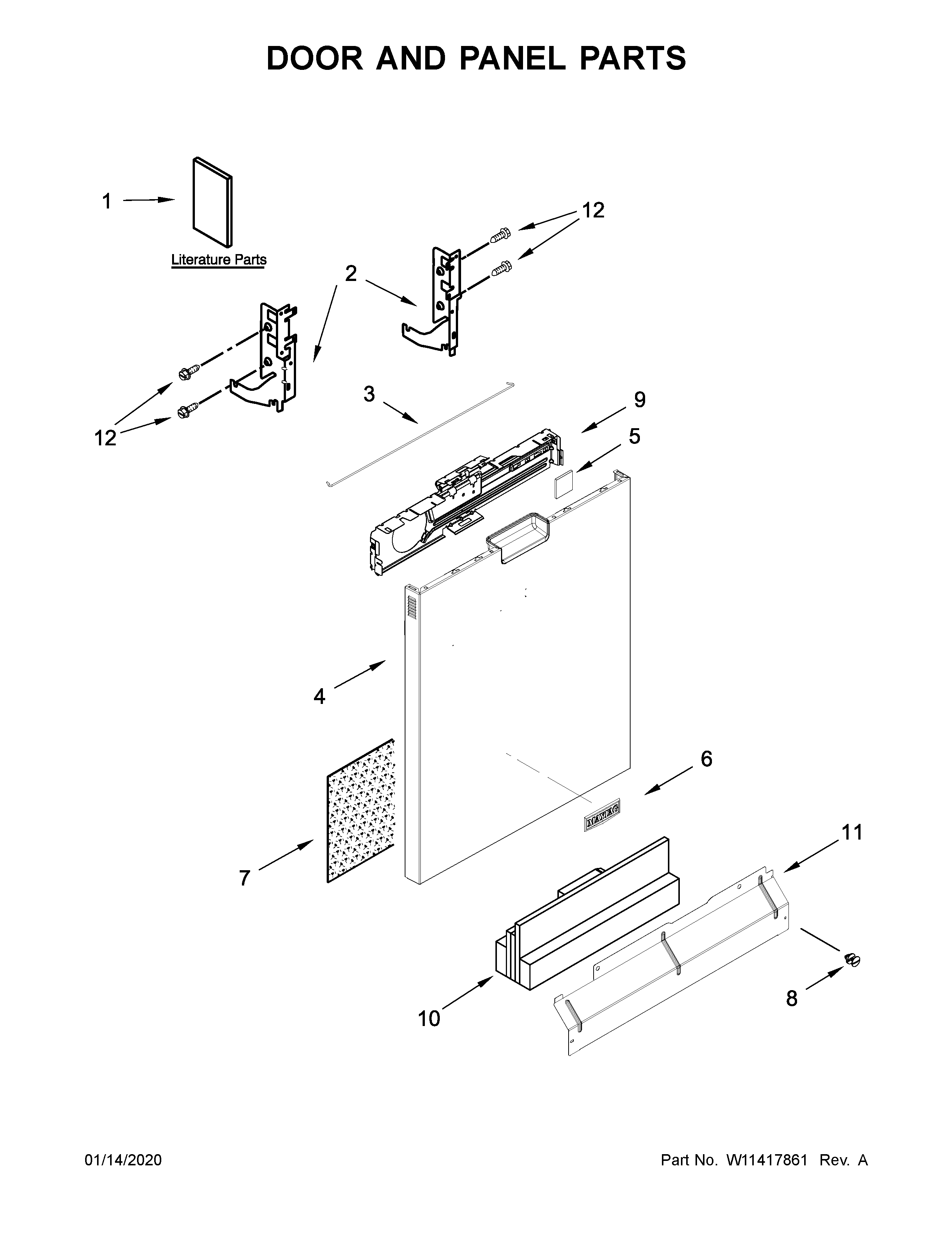 Door and panel parts
