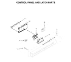 Maytag MDB4949SHB1 control panel and latch parts diagram