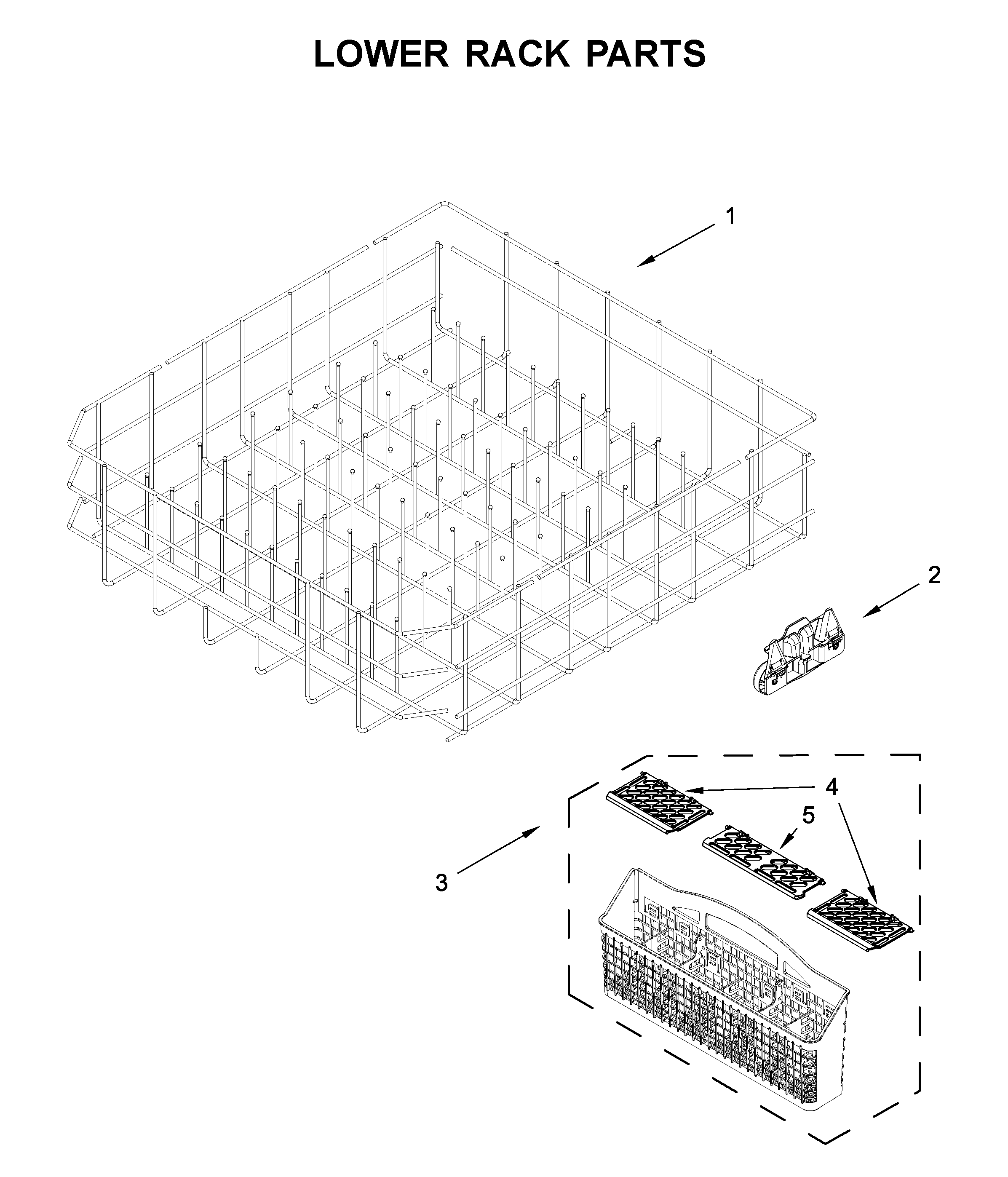 Lower rack parts