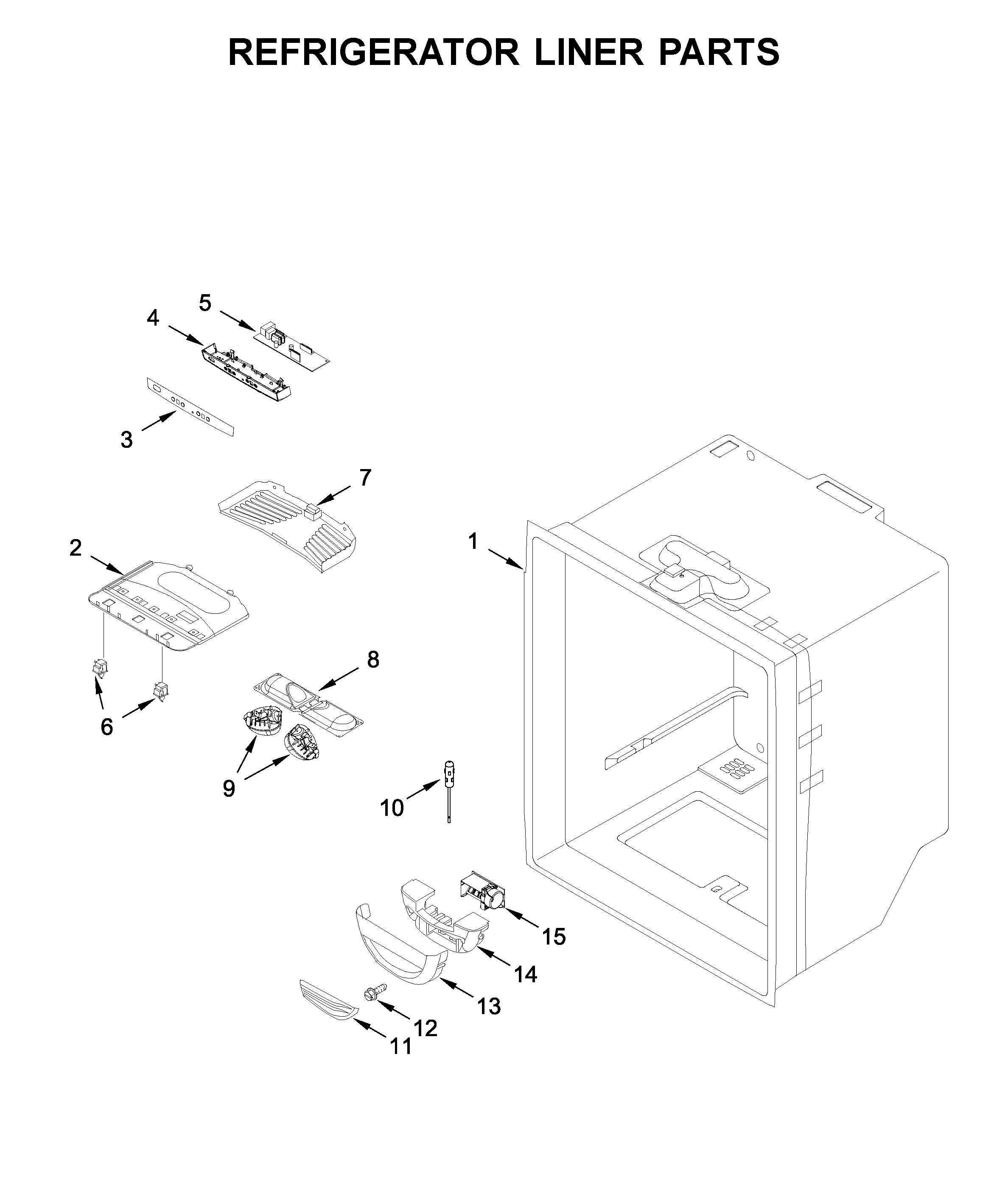 Refrigerator liner parts