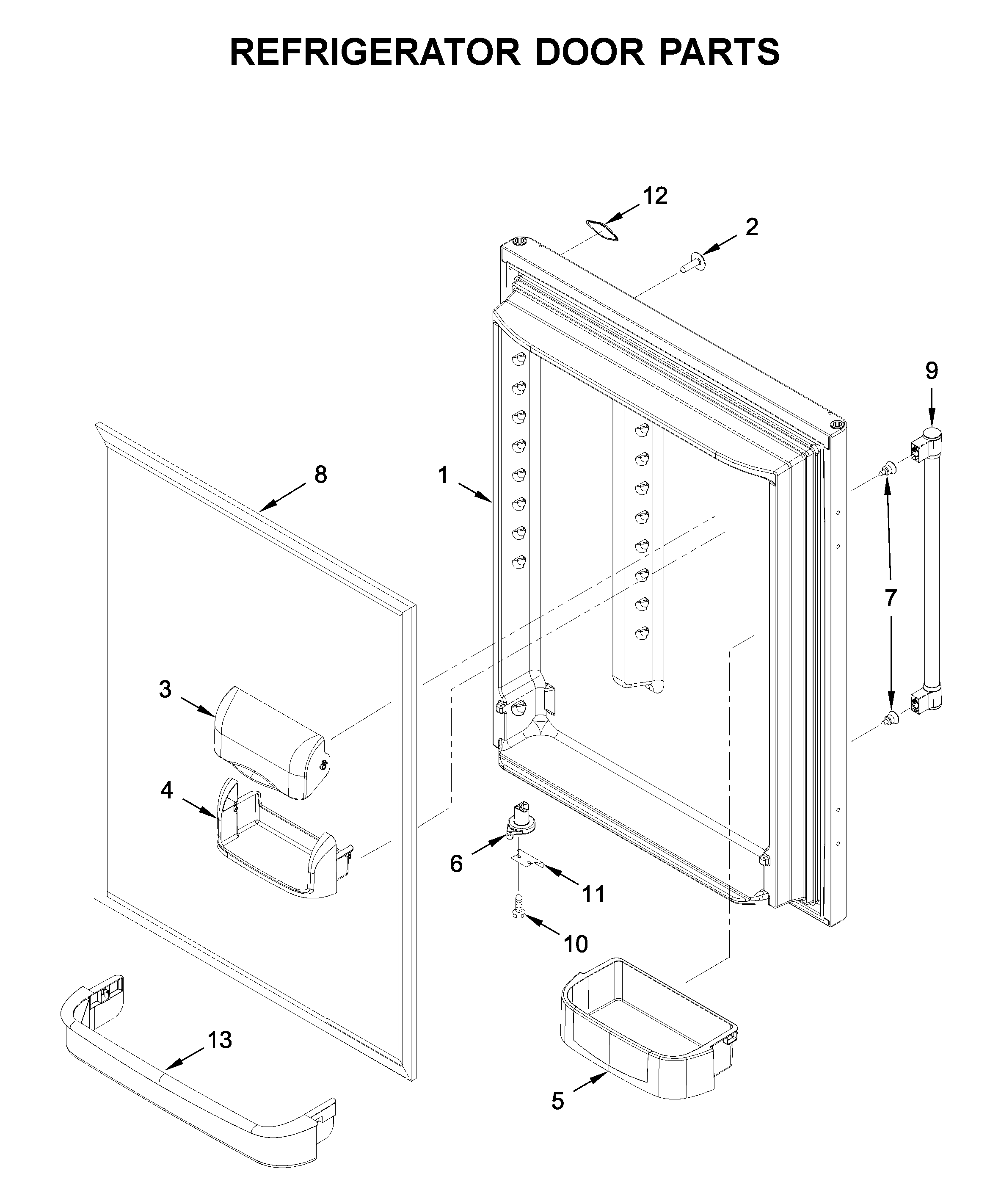 Refrigerator door parts