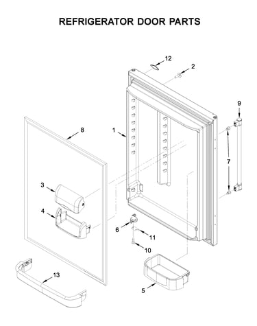 Refrigerator door parts