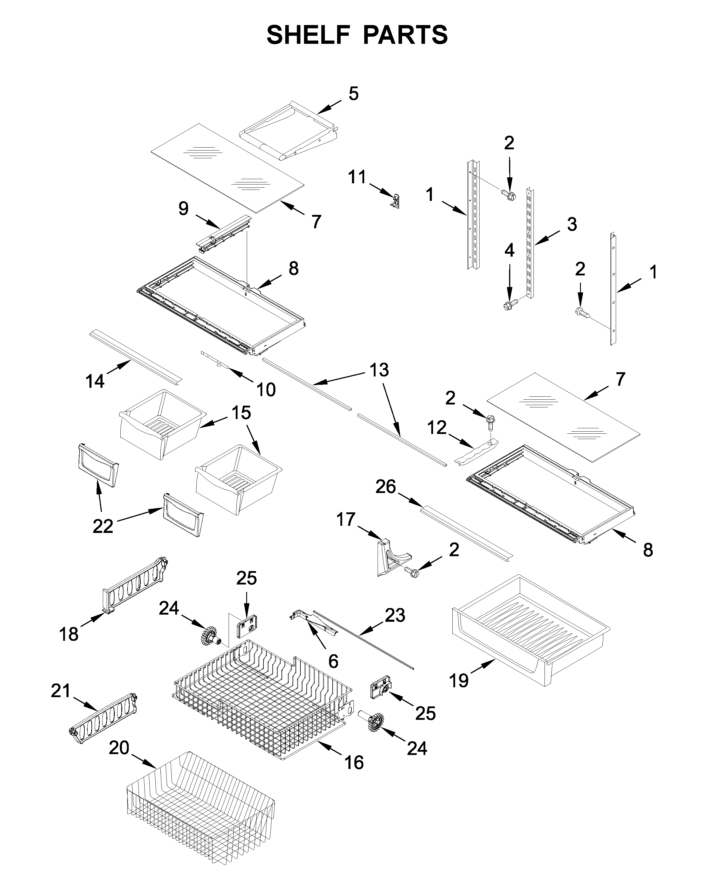 Shelf parts