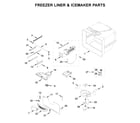 Maytag MFC2062FEZ04 freezer liner & icemaker parts diagram