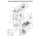 KitchenAid 5KSM150PSBFG4 case, gearing and planetary unit parts diagram