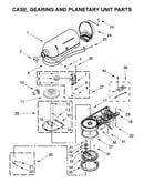 Case, gearing and planetary unit parts