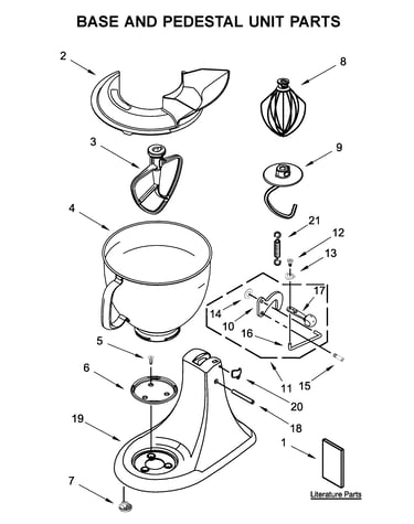 Base and pedestal unit parts