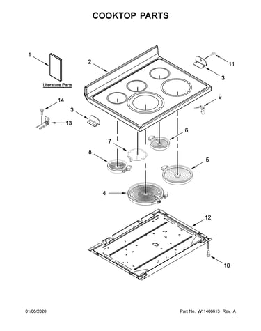 Cooktop parts